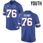 Youth Florida Gators #76 Kadeem Telfort NCAA Nike Blue Authentic Stitched College Football Jersey ESV6262EM